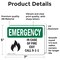 Signmission In Case Of Fire Exit Call 9-1-1 Emergency Sign, Vinyl Decal, 7in W x 5in L, 2PK OS-2PACK-EM-D-57-L-10340 - alternate 2